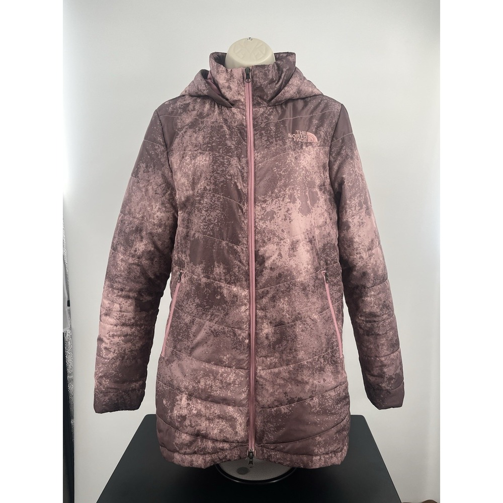 North Face Women's Medium Tamburello Hooded Parka Twilight Mauve Landscape Print